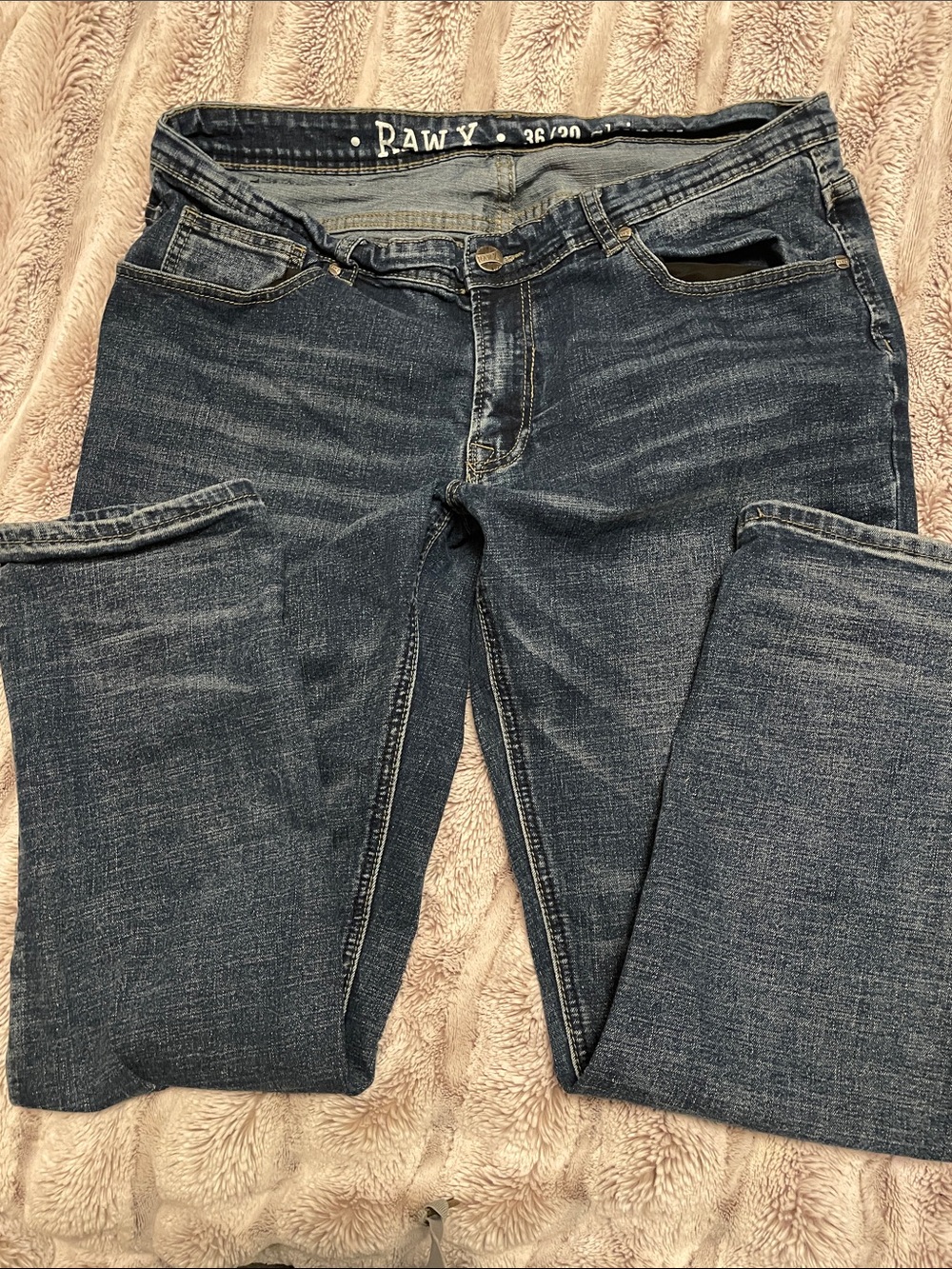 Men's Slim-Straight Jeans in Dark Blue - RAW Y